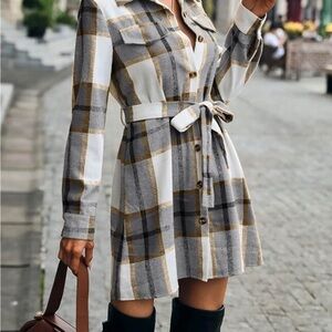 NWOT - Plaid Long Sleeve Coat, XL